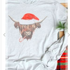 Christmas cow shirt